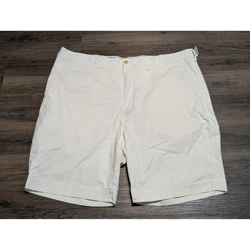Polo Ralph Lauren Mens 40 The Polo Chino Stretch Classic Fit Shorts Off White